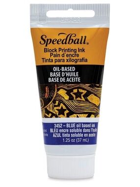 Speedball Blue Oil-Based Block Printing Ink - 1.25 oz